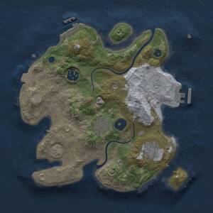 Thumbnail Rust Map: Procedural Map, Size: 2750, Seed: 853645228, 8 Monuments