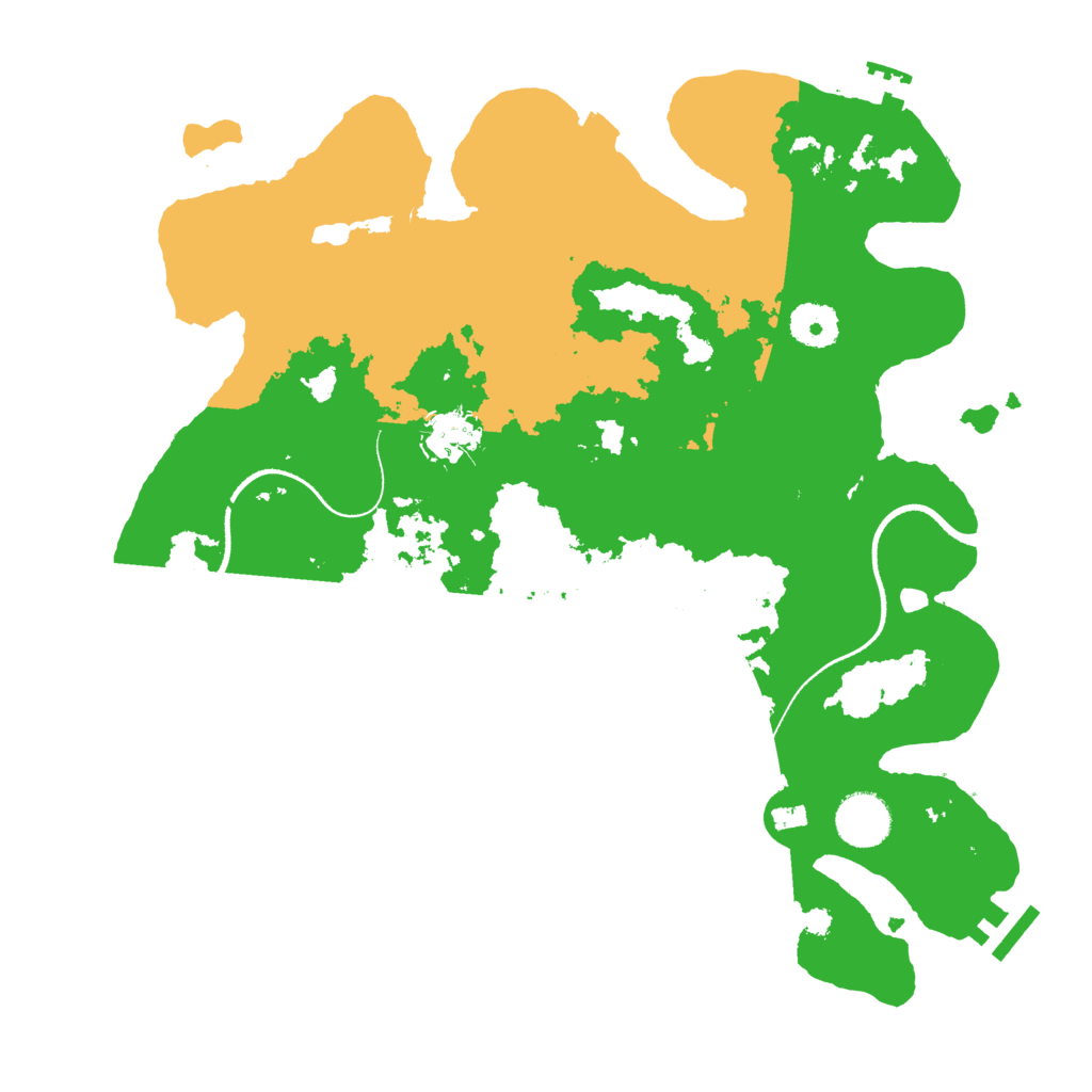 Biome Rust Map: Procedural Map, Size: 3500, Seed: 207059345