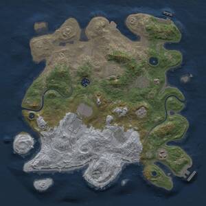 Thumbnail Rust Map: Procedural Map, Size: 3500, Seed: 207059345, 13 Monuments