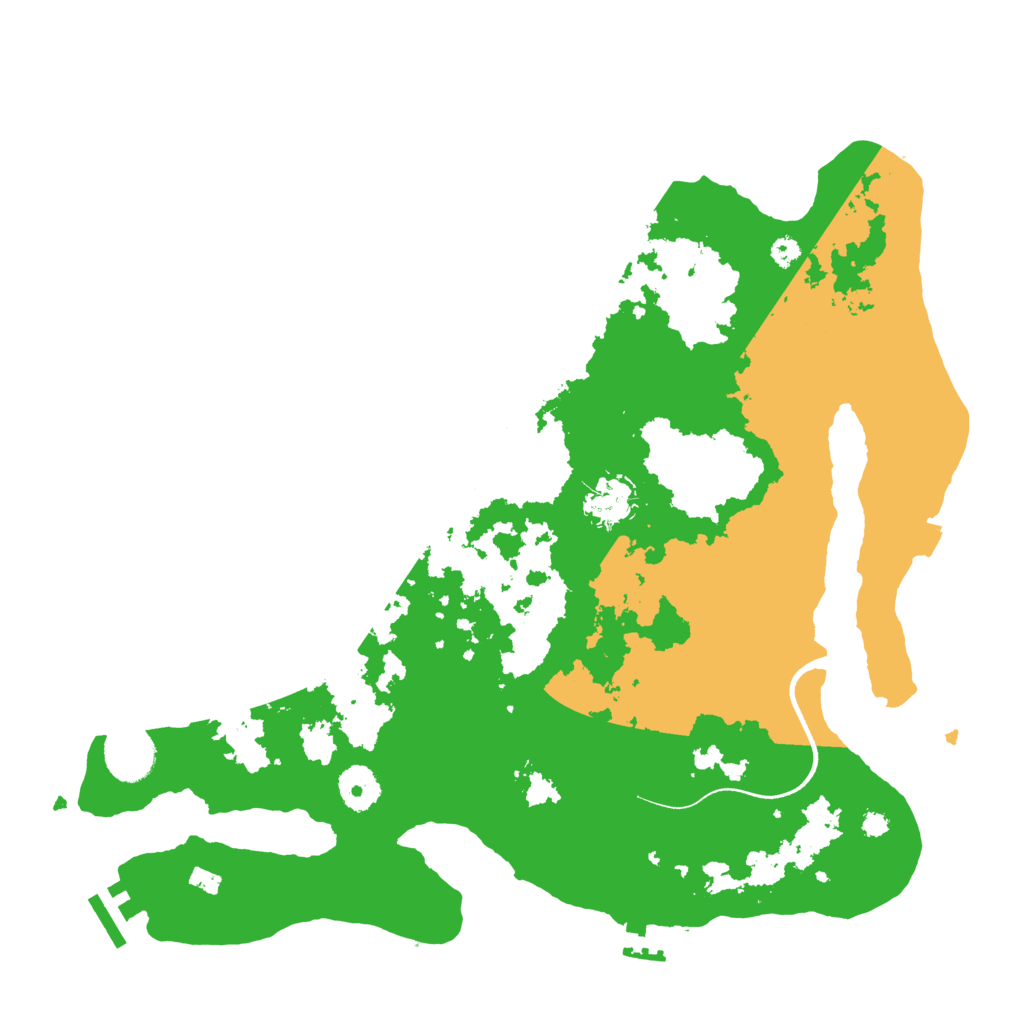 Biome Rust Map: Procedural Map, Size: 3600, Seed: 1109