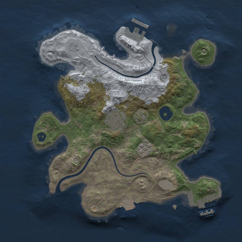 Rust Map: Procedural Map, Size: 2700, Seed: 1655013374, 7 Monuments