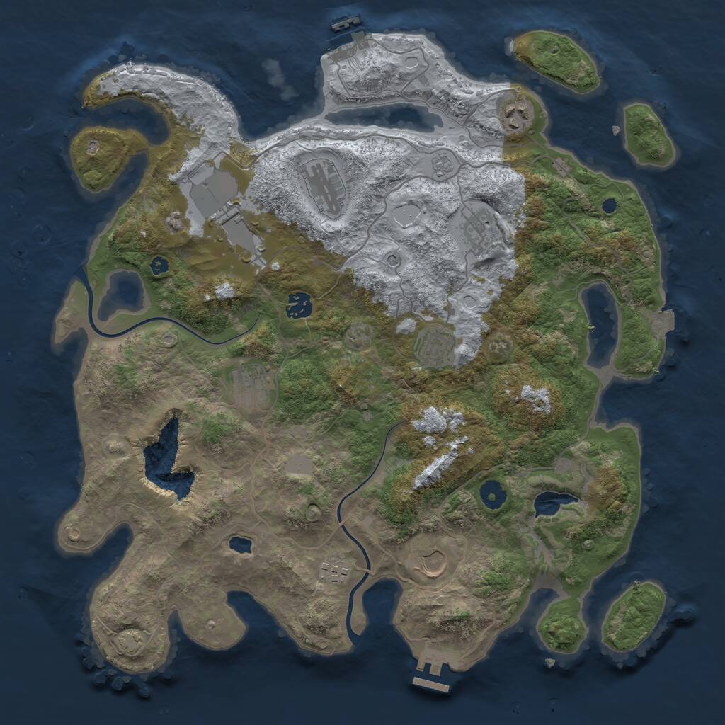 Rust Map: Procedural Map, Size: 4000, Seed: 1573135, 15 Monuments