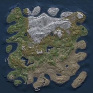 Thumbnail Rust Map: Procedural Map, Size: 4250, Seed: 728882908, 14 Monuments