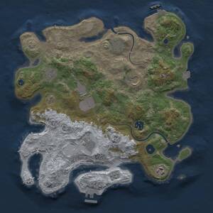 Thumbnail Rust Map: Procedural Map, Size: 3500, Seed: 442301724, 14 Monuments