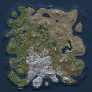 Thumbnail Rust Map: Procedural Map, Size: 4000, Seed: 1146421161, 13 Monuments