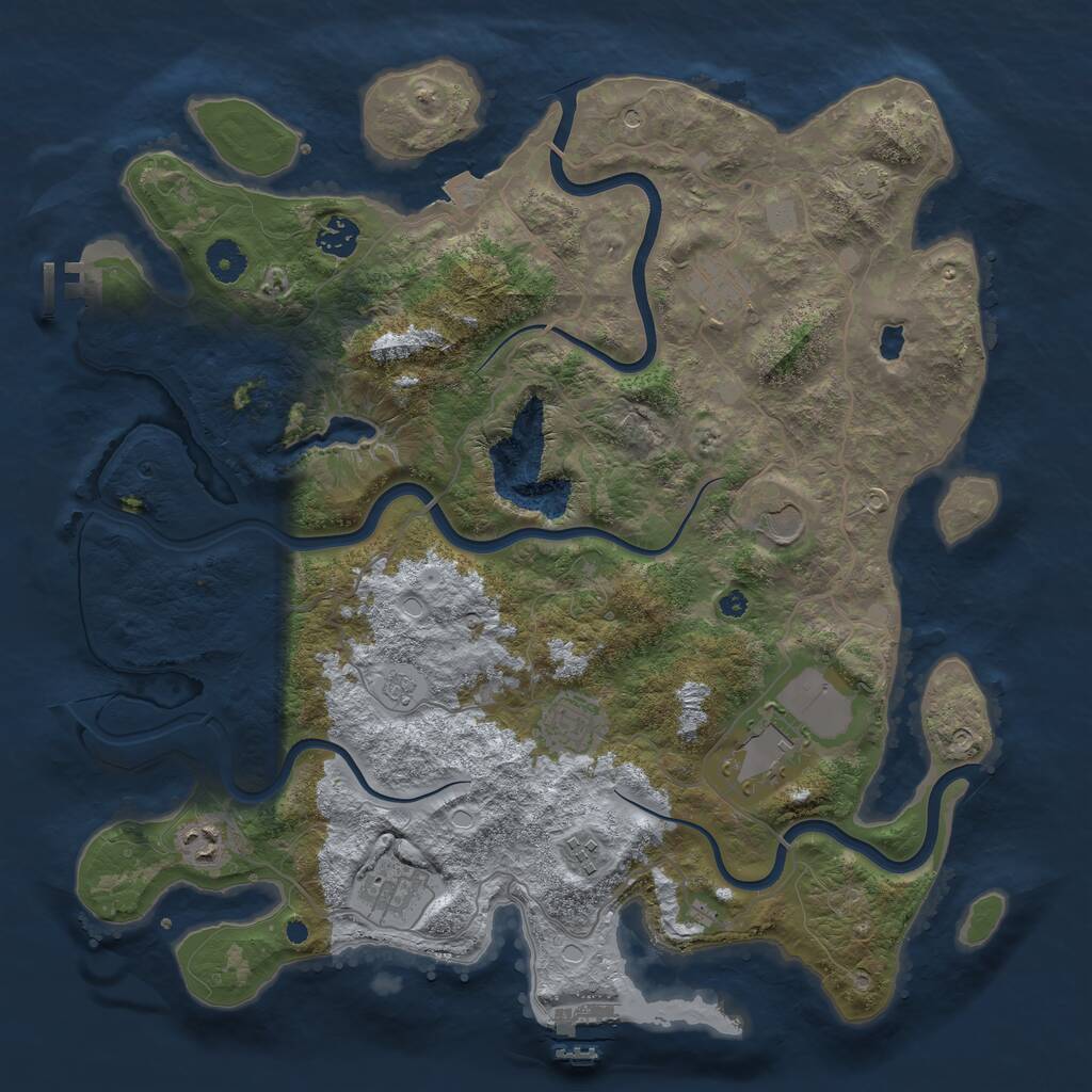 Rust Map: Procedural Map, Size: 4000, Seed: 1615568678, 14 Monuments