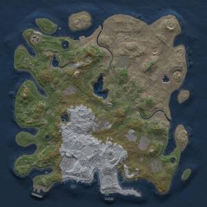 Thumbnail Rust Map: Procedural Map, Size: 4000, Seed: 1615568678, 16 Monuments