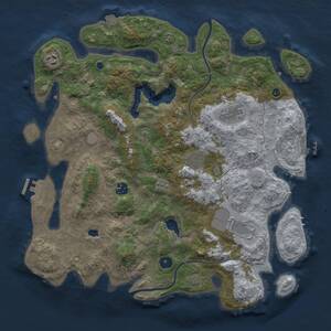 Thumbnail Rust Map: Procedural Map, Size: 4000, Seed: 780780081, 12 Monuments