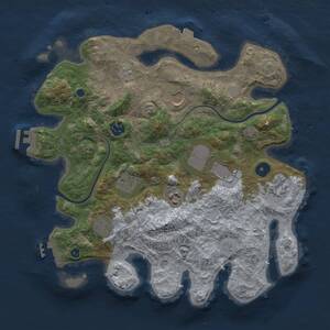 Thumbnail Rust Map: Procedural Map, Size: 3500, Seed: 1737685162, 14 Monuments