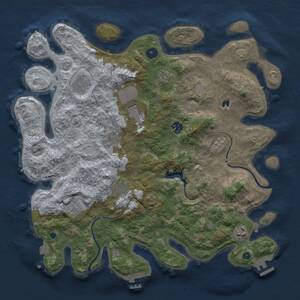 Thumbnail Rust Map: Procedural Map, Size: 4000, Seed: 4581591, 15 Monuments