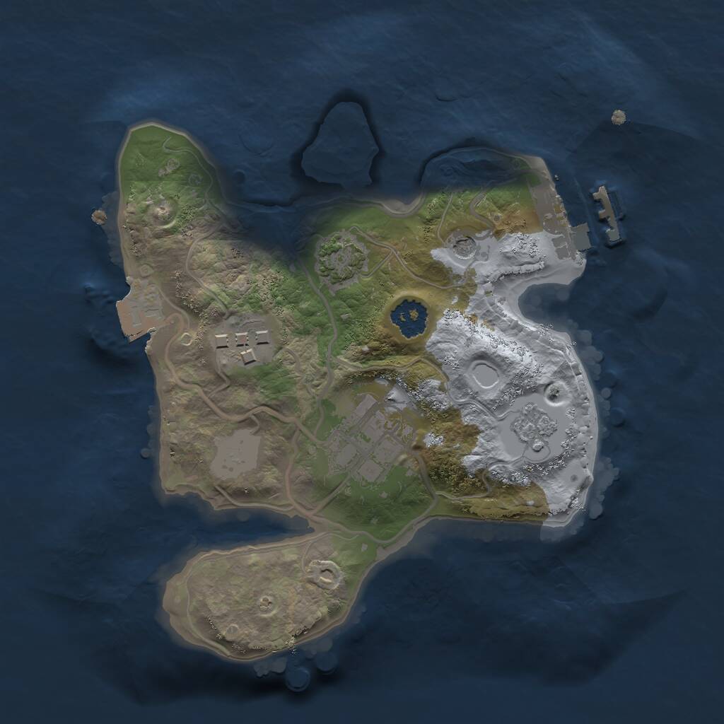 Rust Map: Procedural Map, Size: 2000, Seed: 8498489, 7 Monuments
