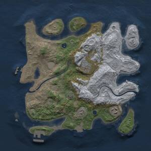 Thumbnail Rust Map: Procedural Map, Size: 2950, Seed: 1506199100, 9 Monuments