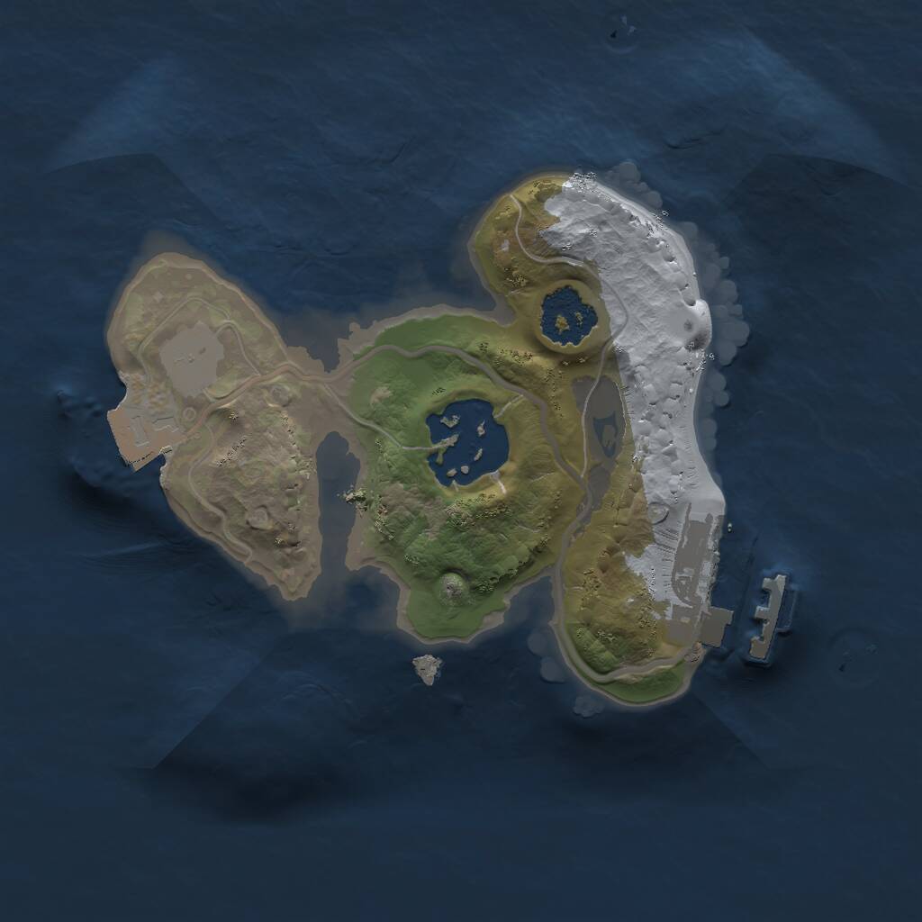 Rust Map: Procedural Map, Size: 1650, Seed: 68957497, 3 Monuments