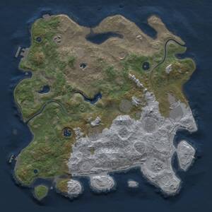 Thumbnail Rust Map: Procedural Map, Size: 4000, Seed: 481981, 15 Monuments