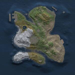 Thumbnail Rust Map: Procedural Map, Size: 2000, Seed: 1273786312, 5 Monuments