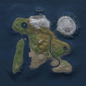 Thumbnail Rust Map: Procedural Map, Size: 2000, Seed: 301508207, 2 Monuments