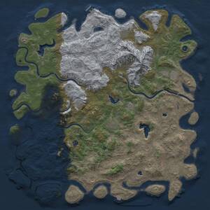 Thumbnail Rust Map: Procedural Map, Size: 6000, Seed: 20241005, 17 Monuments