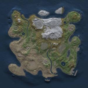 Thumbnail Rust Map: Procedural Map, Size: 3000, Seed: 1424942980, 12 Monuments