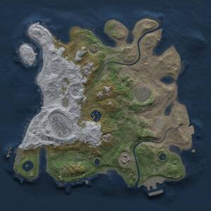 Thumbnail Rust Map: Procedural Map, Size: 3000, Seed: 992026, 10 Monuments