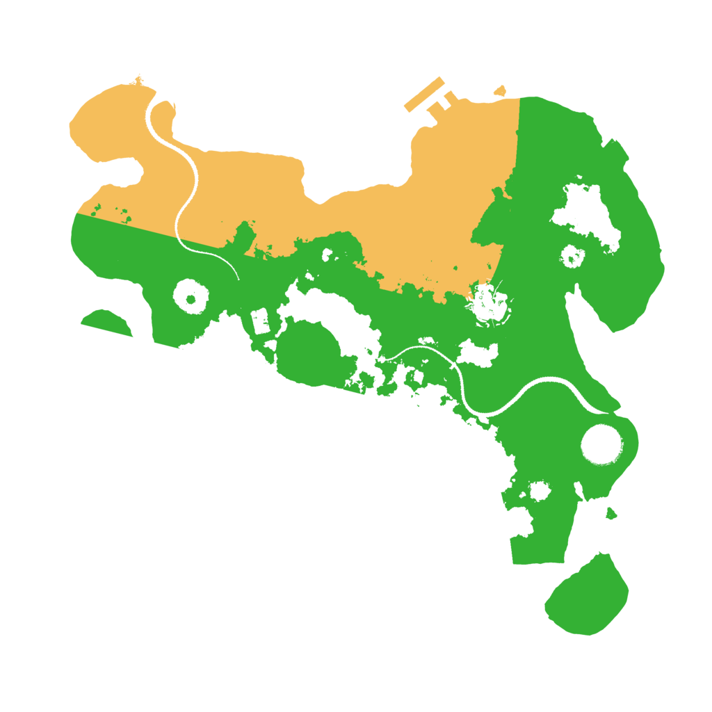 Biome Rust Map: Procedural Map, Size: 3100, Seed: 86799