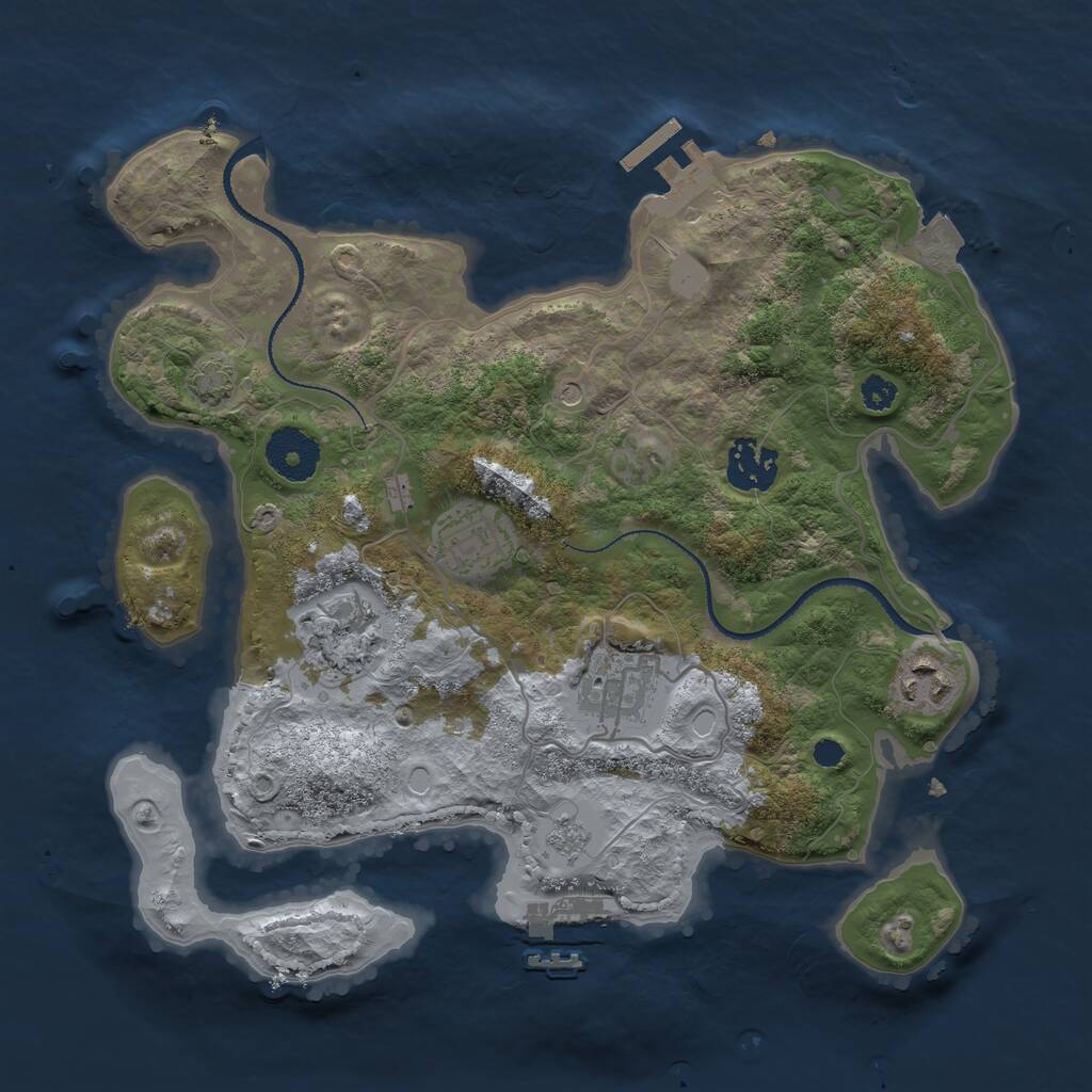 Rust Map: Procedural Map, Size: 3100, Seed: 86799, 11 Monuments