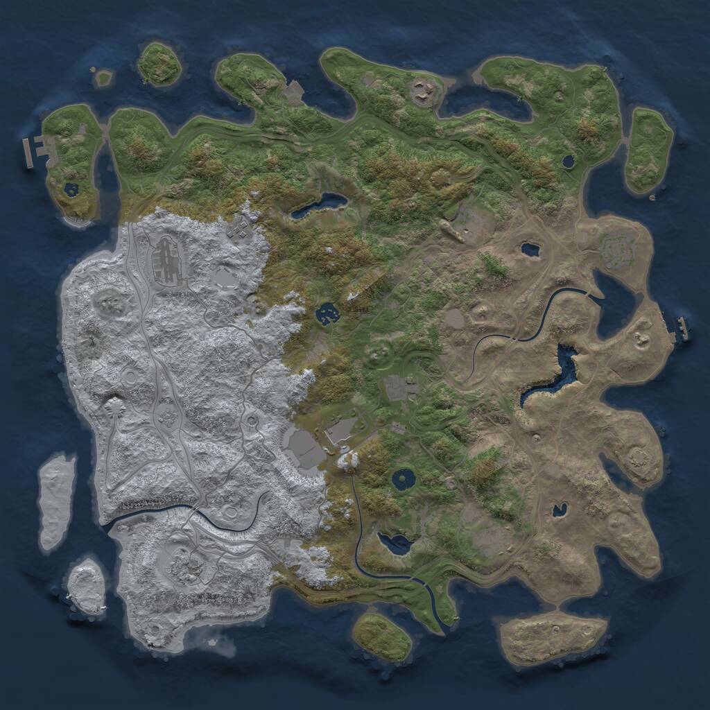 Rust Map: Procedural Map, Size: 4800, Seed: 779699744, 16 Monuments