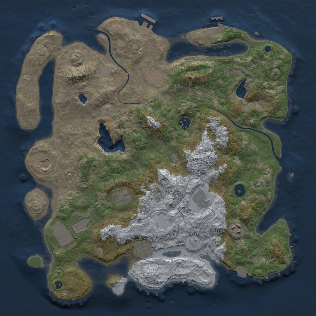 Rust Map: Procedural Map, Size: 4000, Seed: 1573, 14 Monuments