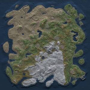 Thumbnail Rust Map: Procedural Map, Size: 5000, Seed: 310371, 17 Monuments