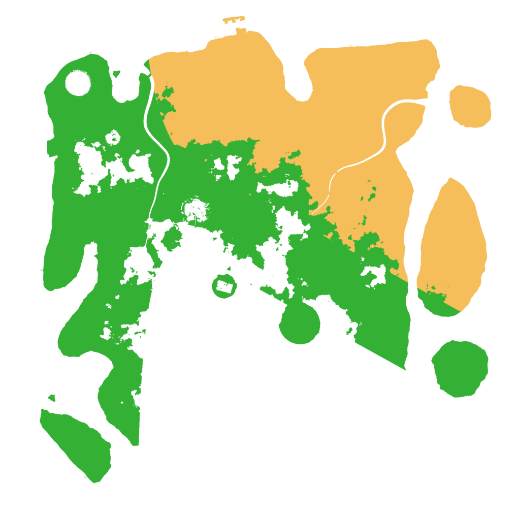 Biome Rust Map: Procedural Map, Size: 3600, Seed: 1187100207