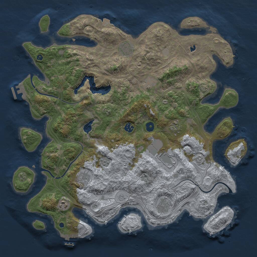 Rust Map: Procedural Map, Size: 4250, Seed: 1359421318, 15 Monuments