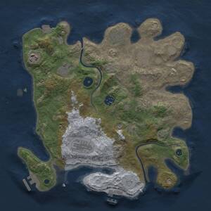 Thumbnail Rust Map: Procedural Map, Size: 3300, Seed: 526704643, 14 Monuments