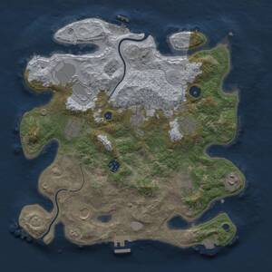 Thumbnail Rust Map: Procedural Map, Size: 3500, Seed: 1536070365, 14 Monuments