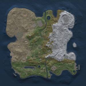 Thumbnail Rust Map: Procedural Map, Size: 3500, Seed: 720648539, 13 Monuments