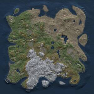 Thumbnail Rust Map: Procedural Map, Size: 4500, Seed: 5362, 16 Monuments