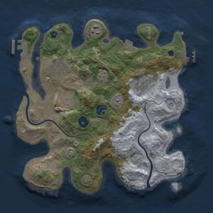 Thumbnail Rust Map: Procedural Map, Size: 3000, Seed: 1006530456, 12 Monuments