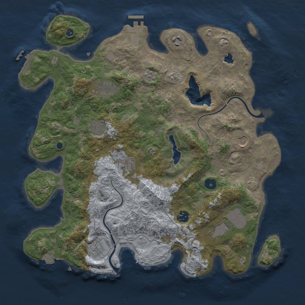 Rust Map: Procedural Map, Size: 4000, Seed: 388326576, 15 Monuments