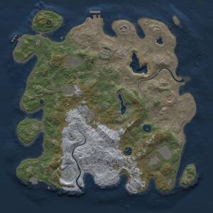 Thumbnail Rust Map: Procedural Map, Size: 4000, Seed: 388326576, 15 Monuments