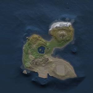 Thumbnail Rust Map: Procedural Map, Size: 1200, Seed: 10000, 1 Monuments