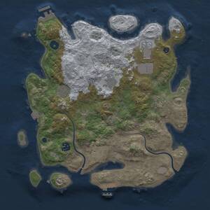 Thumbnail Rust Map: Procedural Map, Size: 3500, Seed: 738620955, 13 Monuments