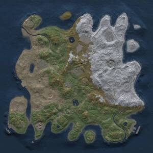 Thumbnail Rust Map: Procedural Map, Size: 3800, Seed: 959310414, 15 Monuments