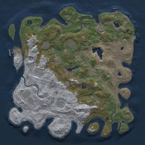 Thumbnail Rust Map: Procedural Map, Size: 4500, Seed: 315686150, 16 Monuments