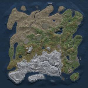 Thumbnail Rust Map: Procedural Map, Size: 4250, Seed: 1803386215, 16 Monuments