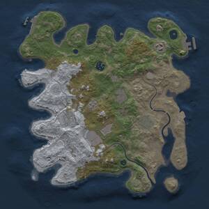 Thumbnail Rust Map: Procedural Map, Size: 3500, Seed: 2534654, 13 Monuments