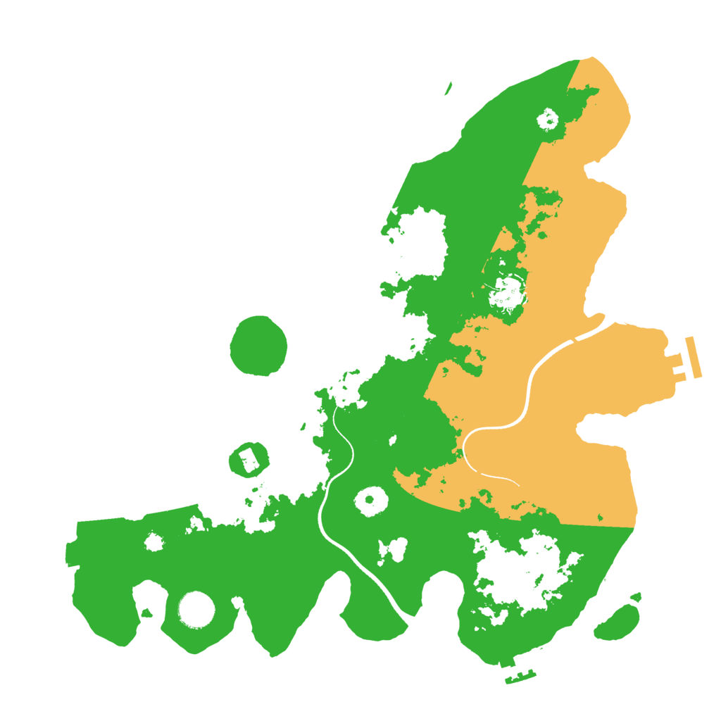 Biome Rust Map: Procedural Map, Size: 3500, Seed: 24991020