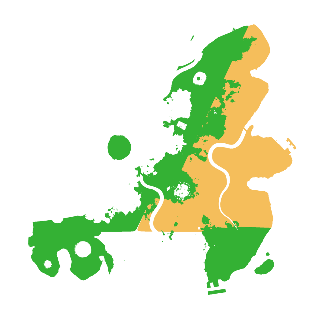 Biome Rust Map: Procedural Map, Size: 3500, Seed: 24991020