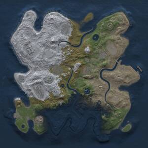 Thumbnail Rust Map: Procedural Map, Size: 3500, Seed: 24991020, 15 Monuments
