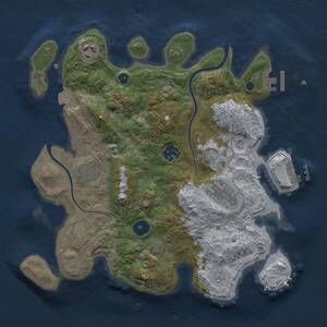 Thumbnail Rust Map: Procedural Map, Size: 3200, Seed: 712892347, 10 Monuments