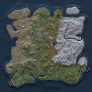 Thumbnail Rust Map: Procedural Map, Size: 3700, Seed: 11631769, 15 Monuments