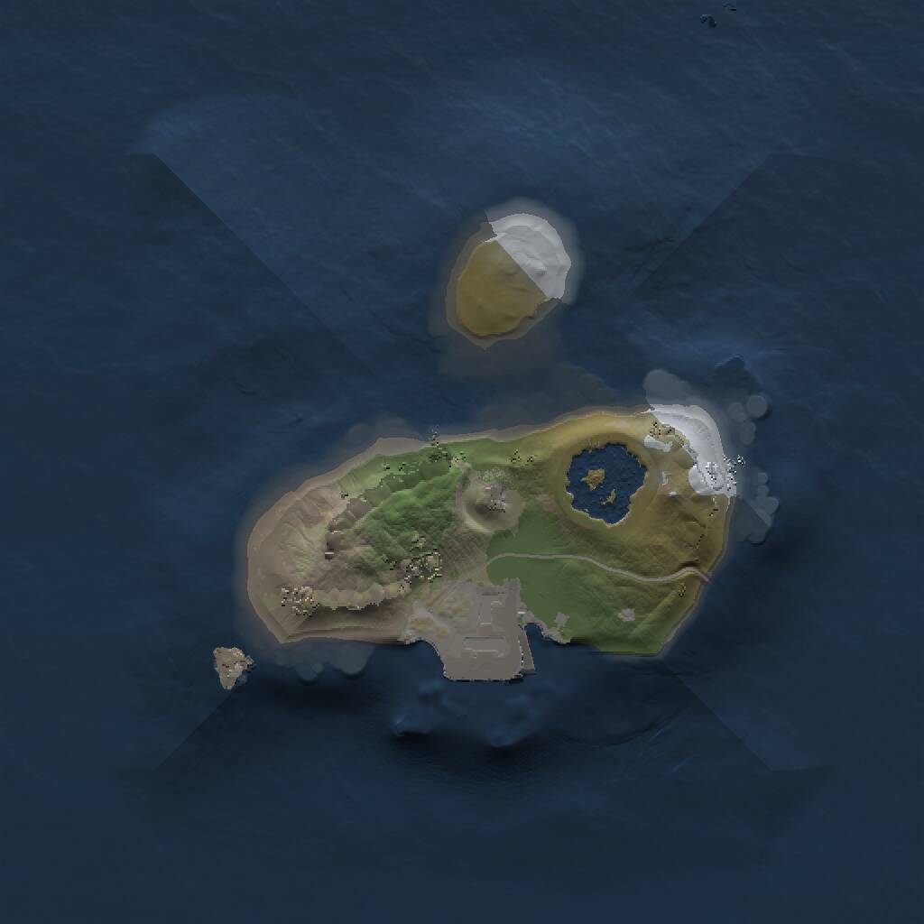 Rust Map: Procedural Map, Size: 1200, Seed: 5000, 1 Monuments