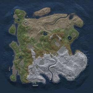 Thumbnail Rust Map: Procedural Map, Size: 3500, Seed: 549462970, 13 Monuments